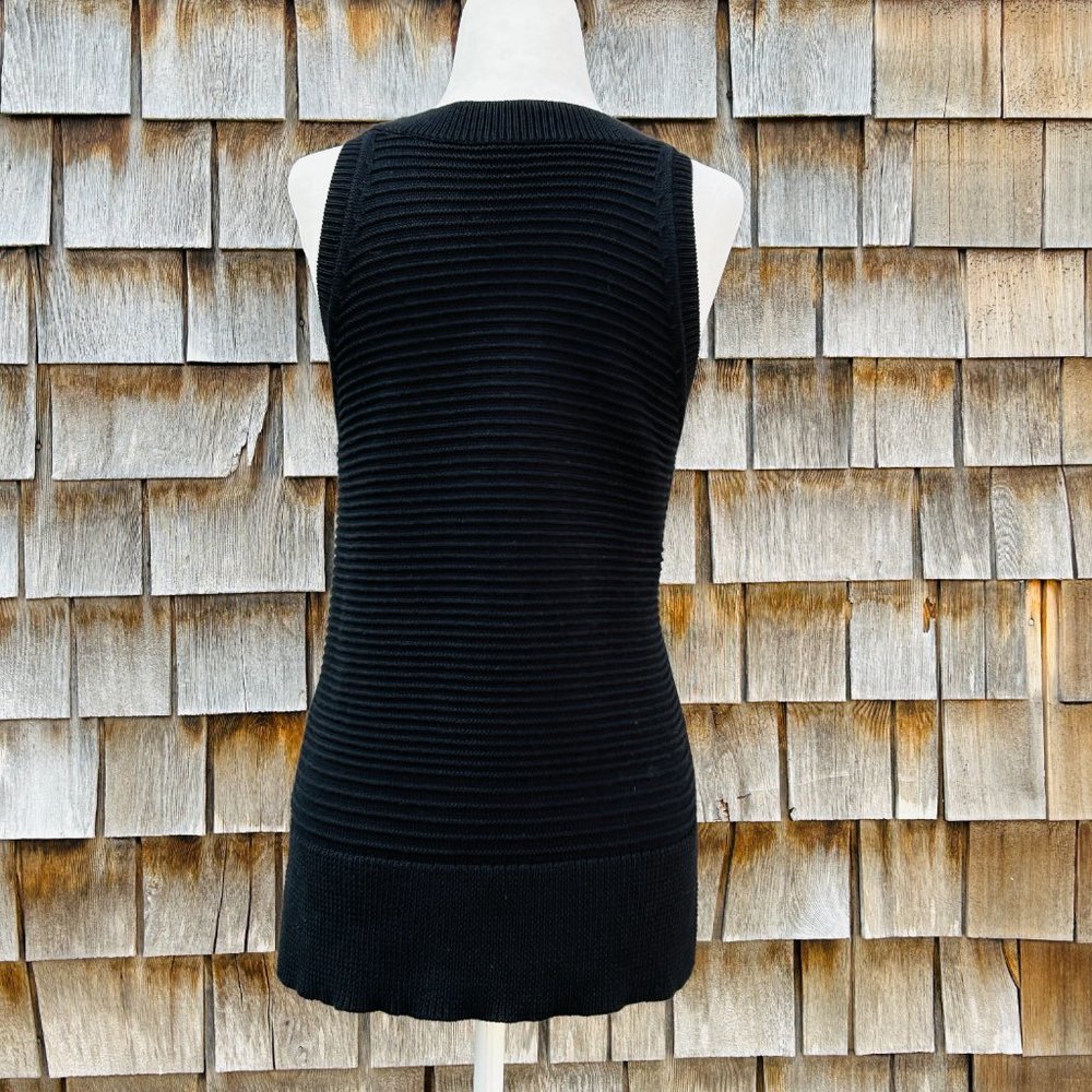 Margaret O'Leary Black Elaine Knit Tank Sweater (size L) - Picture 4 of 11